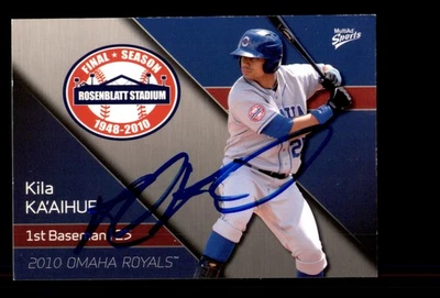 Signed Baseball Card Auto Kila Ka'aihue 2010 MultiAd Omaha Royals - Image 1 of 2