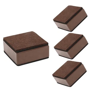 4 Pcs Self-Adhesive Furniture Risers Square Furniture Bed Risers Heavy Duty New - Picture 1 of 7