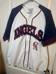 Vintage Starter California Angels baseball MLB button up jersey size large - Picture 1 of 5