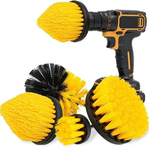 Drill Cleaning Brush Set Strong Nylon Bristles Chemical Resistant 1/4" 4 PCS NEW - Picture 1 of 8