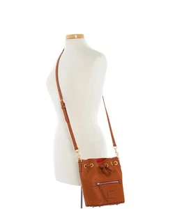 DOONEY and BOURKE Florentine Drawstring Crossbody Bag Natural NWT - Picture 1 of 13