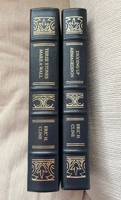 2-V Cline DIGGING ARMAGEDDON / 3 STONES MAKE A WALL Gryphon Leather -Like Easton - Image 1 of 4