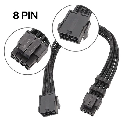 CPU 8pin to 8pin 4+4pin Module Cable CPU 8Pins Power Supply Cord 18AWG Durable - Image 1 of 4