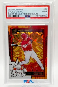 2024 Donruss Dylan Crews #14 Bomb Squad Red Explosion /99 - PSA 9 - Picture 1 of 2