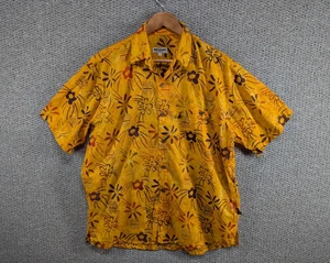 Mad Gringo Men's Colourful Abstract Floral Batik Print Cotton Button Shirt L - Picture 1 of 11