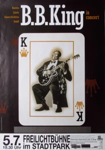 B.B. KING - 1998 - Live In Concert - Olu Dara Tour - Poster - Hamburg - Picture 1 of 1