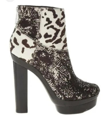 RACHEL ZOE Pamela Calf Hair Platform Ankle Boot sz 8.5 Ret $495 - Image 1 of 4