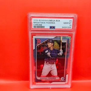 2024 BOWMAN CHROME MEGA BOX MASATAKA YOSHIDA #5 MOJO PSA 10 BOSTON REDSOX - Picture 1 of 3