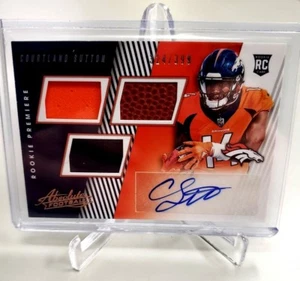 Courtland Sutton RC 2018 Absolute RPM 3-Color Patch/Ball AUTO#324/399!Broncos RC - Picture 1 of 1
