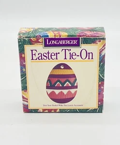 Longaberger Easter Egg Oval Basket Tie On With Box Retired #32271 Vintage 1996 - Picture 1 of 6