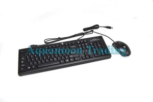 HP Essential Keyboard Mouse Multimedia Combo Wired USB PC Desktop Laptop Tablet - Picture 1 of 8
