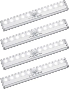 Under Cabinet Lights, 10 LED Motion Sensor Closet Lights, Wireless - 4 Pack - Picture 1 of 6