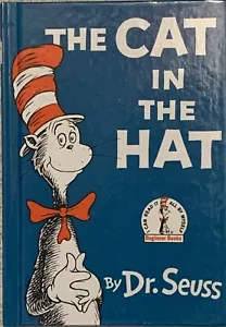 Dr. Seuss The Cat In The Hat 1985 Hardcover Beginner Book VERY GOOD Blue 4th Edi - Picture 1 of 5