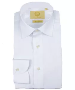 Camicia formale Viyella tinta unita bianca sartoriale cotone - Foto 1 di 2