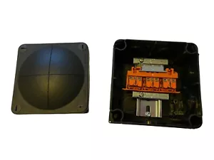 WISKA 607 Electrical Enclosure Box + Terminals on Rail IP66 Weatherproof - Black - Picture 1 of 8