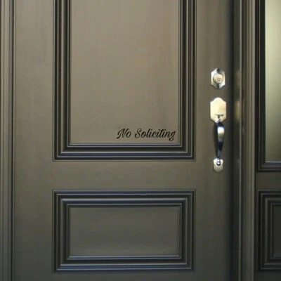 黑色脚本无征求标志乙烯基模切贴花贴纸门窗 BS009 — 第 1/4 张图片