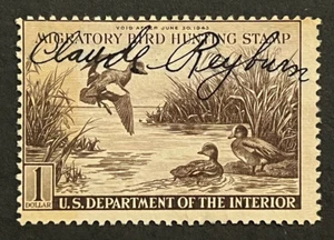 Travelstamps: US Duck stamps Scott #RW9 Used No Gum $1 Denomination - Picture 1 of 5
