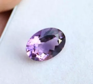 Pietra Preziosa Sciolta Taglio Sfaccettato Ametista Naturale 5,70 Ct Taglio Ovale Canela - Foto 1 di 2