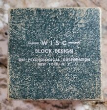 Psych Corp Wechsler Standard Block Design Set Intelligence Test Red White Square