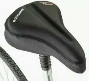 Schwinn Standard Width Memory Foam Gel Sport Bike Seat Cover Black New Open Box