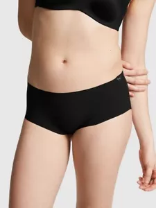 Victorias Secret PINK No Show Boyshort Höschen niedrig hoch nahtlos schwarz Damen mittel - Bild 1 von 5