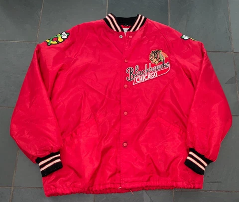 VINTAGE CHICAGO BLACKHAWKS GUNZO'S BUTWIN PLAYER JACKET XL Cover