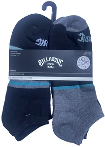 BILLABONG 5 Pair Men's Low Cut Socks BLACK WHITE GRAY Shoe Sizes 6-12 $24.95 NWT - Picture 1 of 8