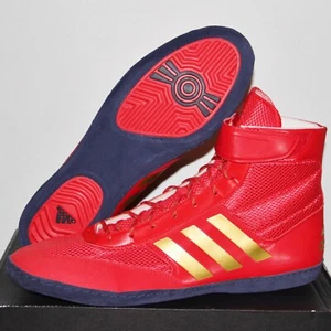 Adidas Combat Speed 5 Zapatos de Lucha Rojo Dorado Azul Para Hombres 13 HQ1132 Boxeo - Imagen 1 de 7