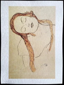Gustav Klimt Lithographie COA Nummeriert Sign. op (Egon Schiele Edgar Degas ) - Bild 1 von 6