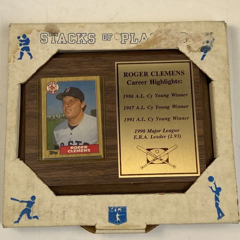 Roger Clemens Career Highlights Walk Plaque Baseball Card New MLB Boston Redsox Cover