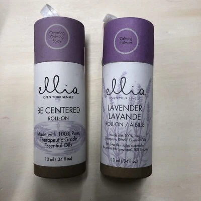 Lote 2 aceites esenciales Ellia: Roll-On Be Centered + mezcla de lavanda Homedics Foto 1 de 4