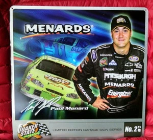 Letrero de metal Paul Menard 11 Chevrolet Quaker State Turtle Wax #2 de 2 ¡ÚLTIMO! - Imagen 1 de 5