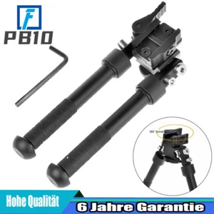 Einstellbar Gewehr Zweibein QD Tactical Picatinny Schiene 6-9 Zoll Faltbare DE - Bild 1 von 6