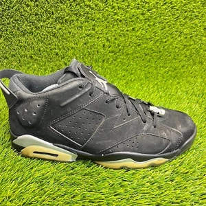Nike Air Jordan 6 Retro Low Chrome Mens Size 10.5 Black Athletic Shoes Sneakers - Picture 1 of 13
