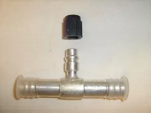 BARBED A/C FITTING,#12 TO #12 STRAIGHT SPLICE,ALUM w/13mm SERV. PORT 35-11968-3 - Picture 1 of 1