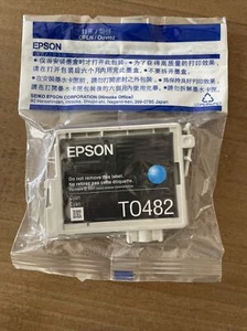 Cartuccia di inchiostro originale Epson T0482 ciano sottovuoto sigillata in fabbrica OEM TO482 T048220 - Foto 1 di 5