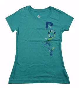 Roxy STAND TALL Jade Blue White Green Screenprint Short Sleeve Junior's T-Shirt - Picture 1 of 2