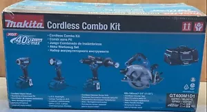 MAKITA GT400M1D1 40V max XGT Brushless Cordless 4‑Pc. Combo Kit (2.5Ah/4.0Ah) - Picture 1 of 2