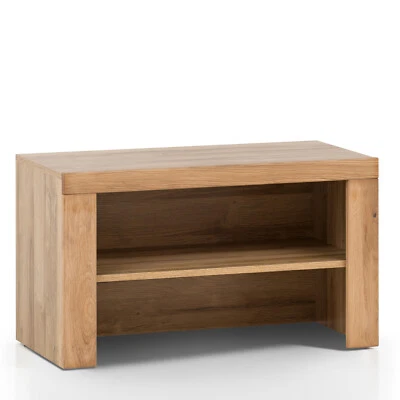 Schuhbank Garderobenbank Greta in Wildeiche geölt Teilmassiv Breite 90cm Kommode - Bild 1 von 4