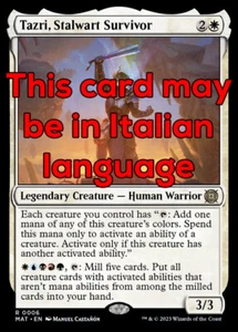 MTG TAZRI, STALWART SURVIVOR 6 EXC - TAZRI, SOPRAVVISSUTA TEMERARIA - MAT - Picture 1 of 1