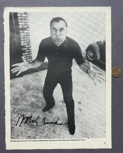 Director Mel Brooks signed / autographed VINTAGE Magazine Photo Bronx Cheer too- - Picture 1 of 1