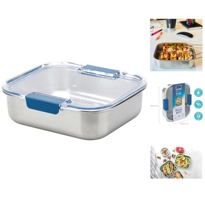 Caixa de refeições compacta de aço inoxidável azul 20 oz - Sua solução hermética para almoço - Imagem 1 de 4