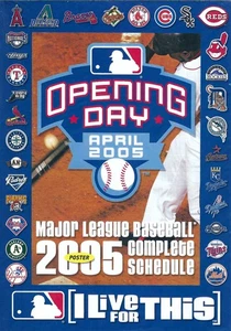Opening Day 2005 MLB Complete Schedule Poster Derek Jeter #99 Inside Sealed - Picture 1 of 2