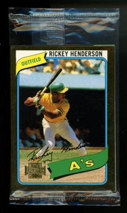 2001 Topps Archives GOLD Rickey Henderson Reprint 1980 RC Insert Pack *RARE* - Picture 1 of 2