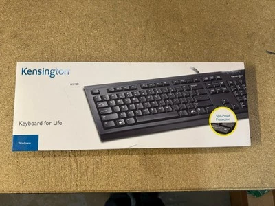 KENSINGTON K64370A KEYBOARD FOR LIFE WIRED USB FOR WINDOWS NEW - Image 1 of 3