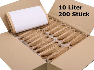 10 Liter Bio Abfalltüten Papiertüten Biobeutel Papiermüllbeutel, 200 Stück - Bild 1 von 2