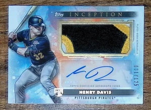 2024 Topps Inception #APC-HD Henry Davis RC Autographed Patch #/125 R11738 - Picture 1 of 2