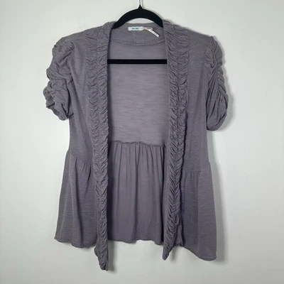 Cárdigan Urban Outfitters Kimchi Azul Y2K Púrpura Malva Abierto Manga Corta Talla S Foto 1 de 4