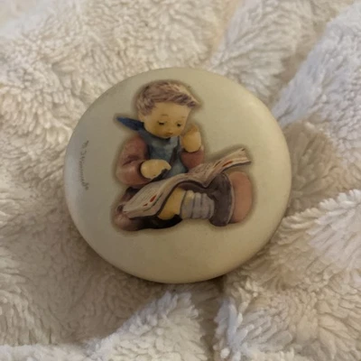 M I Hummel Goebel Porcelain Trinket Box Thoughtful Mold 684 Germany - Image 1 of 4