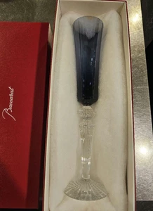 Baccarat Mille Nuits Flutissimo Flutes Crystal Champagne Glass with Box Blue - Picture 1 of 6